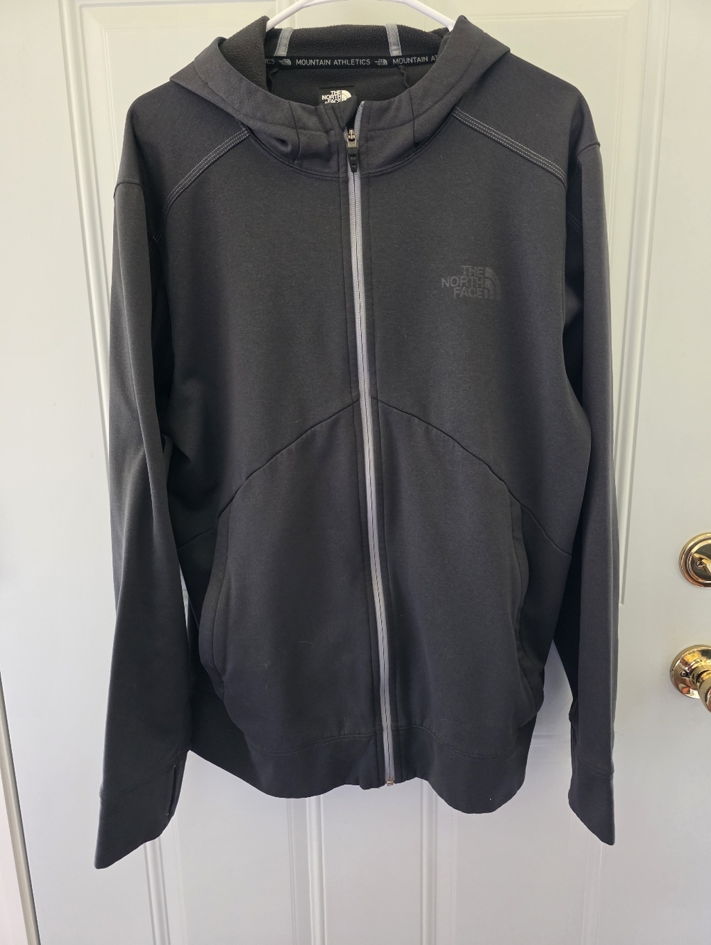The North Face Men's Dark Gray Full-Zip Hooded Jacket Size Large